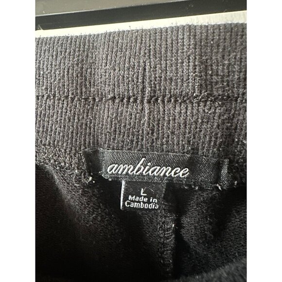 Ambiance women’s size large black sweat pants - Picture 6 of 9